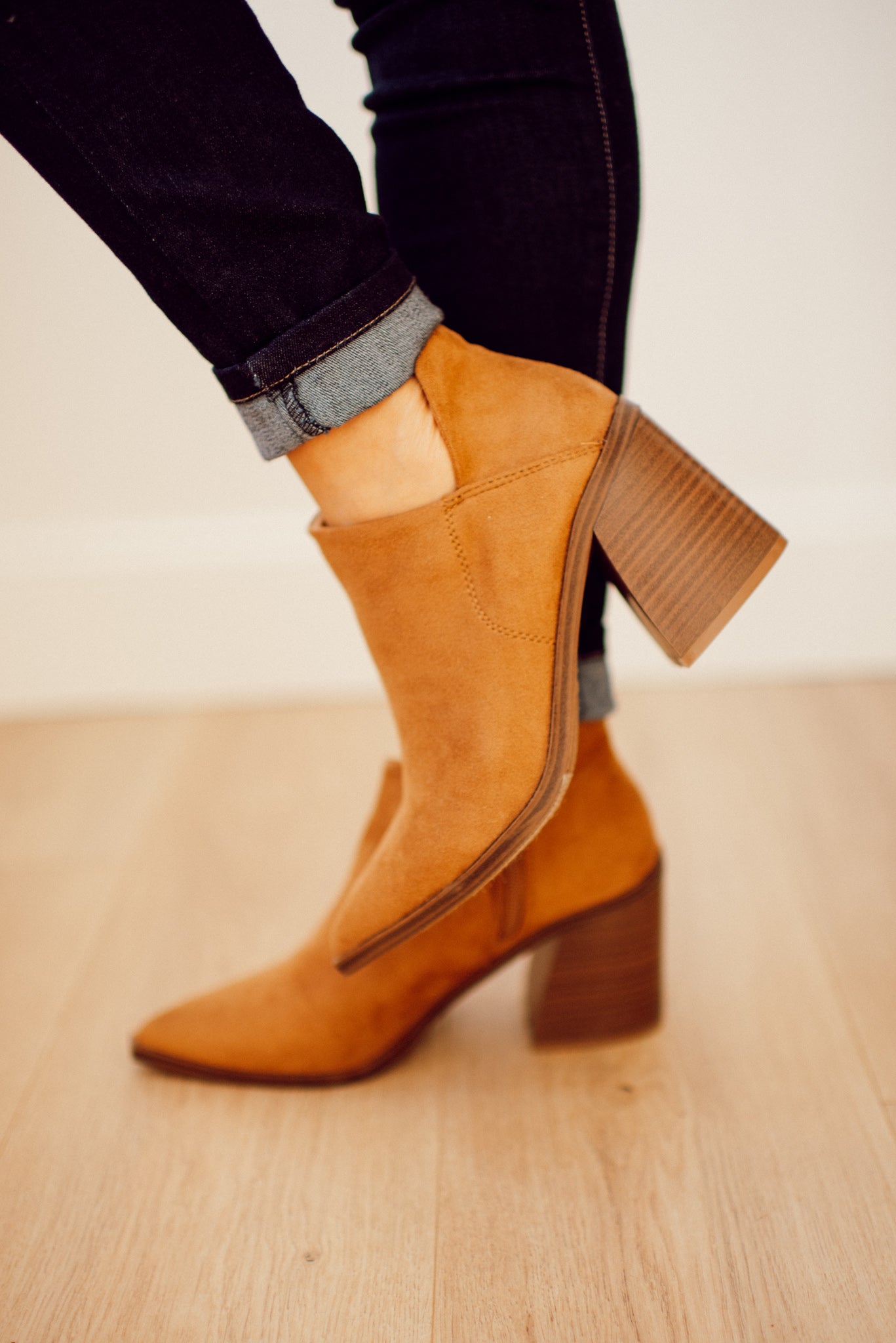 tan dress boots ladies Women's 2" Heel Duchess Bootie In Dune Tan Suede