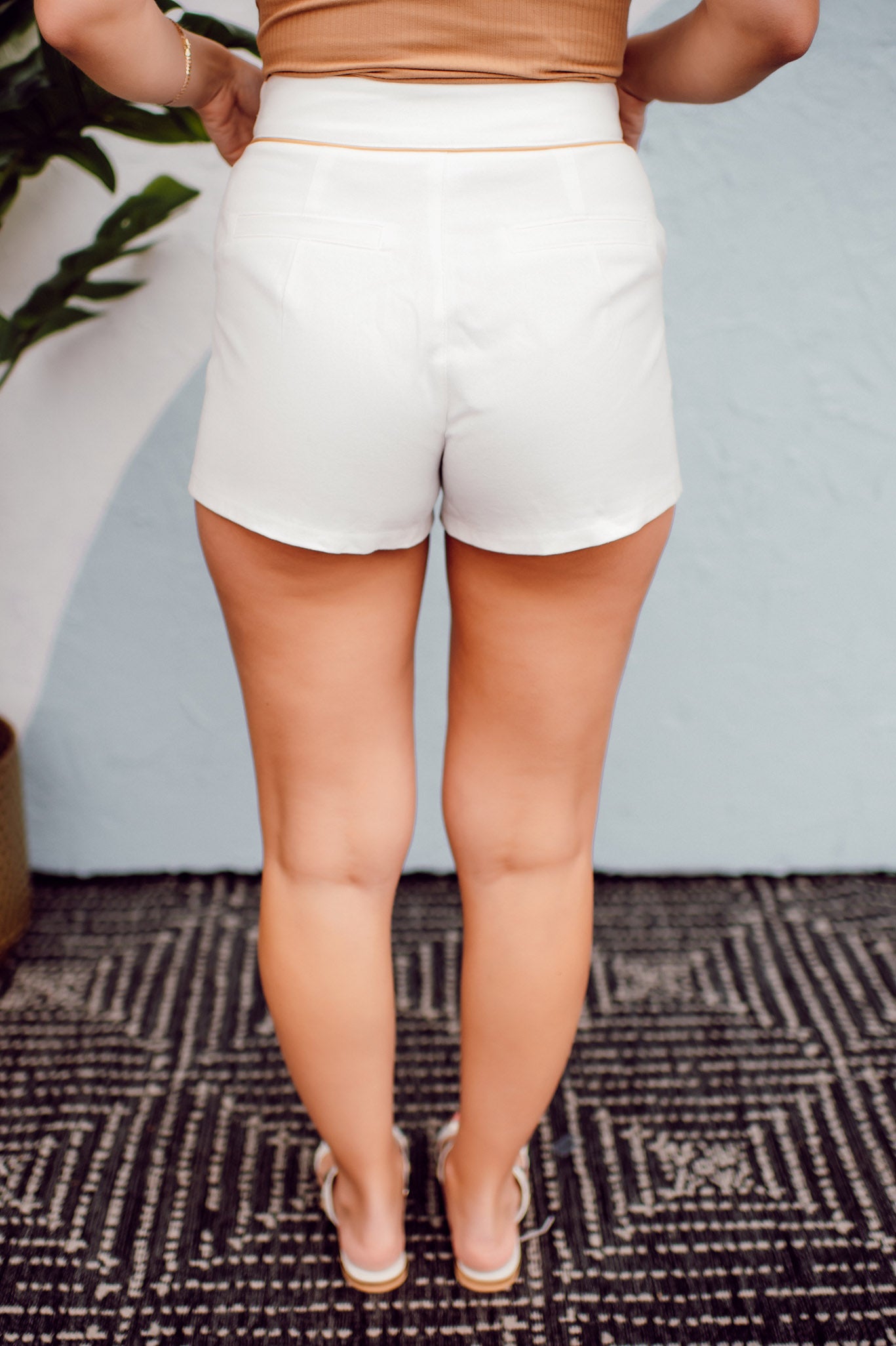 Well Dressed Woven Shorts (White)