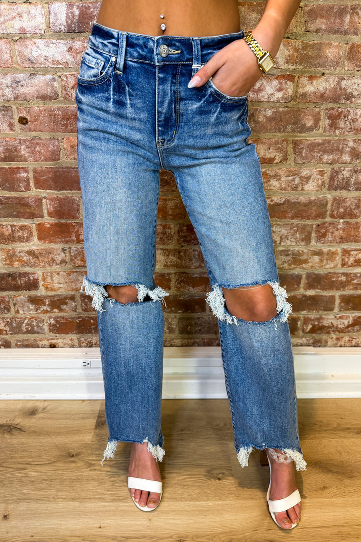 Tinsley Straight Wide Denim (Medium Wash)