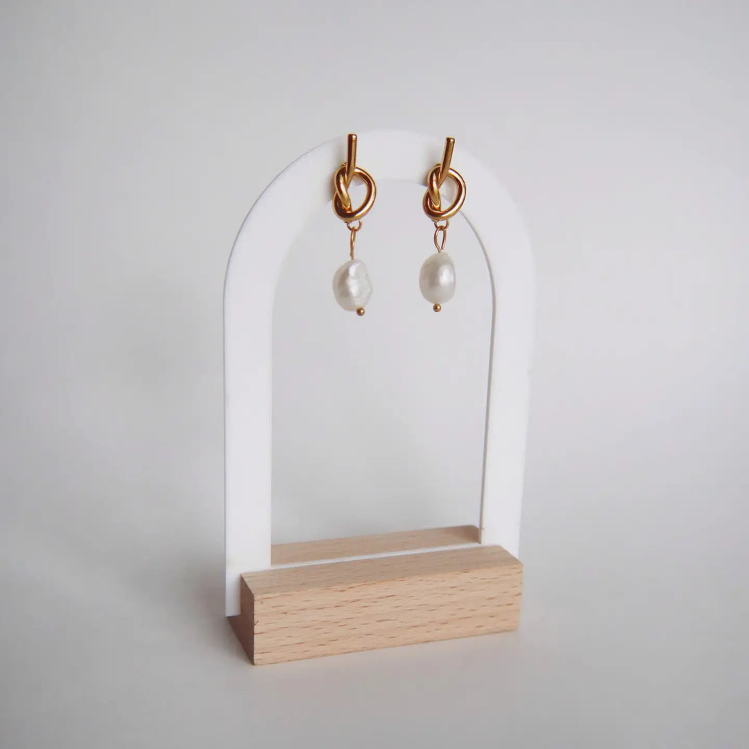 Knotted Pearl Earrings