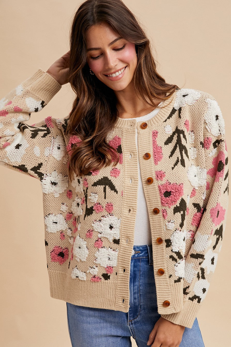 Blush & Bloom Sweater Cardigan