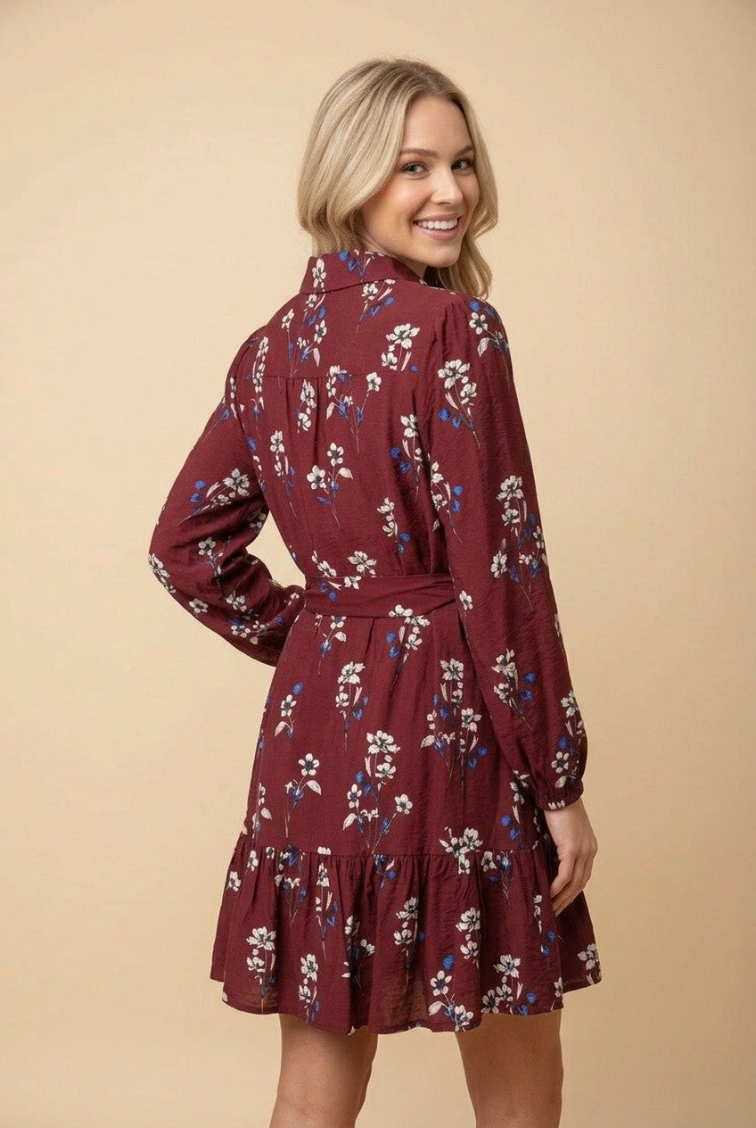 30A PREORDER Crimson Crush Mini Dress (Burgundy)