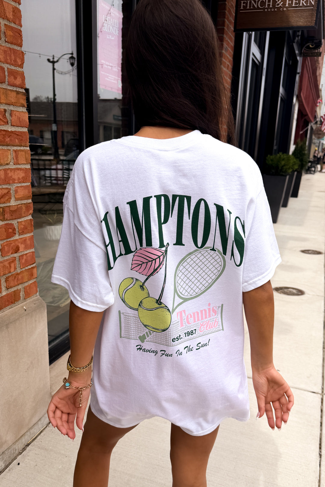 Hamptons oversized tee (white)