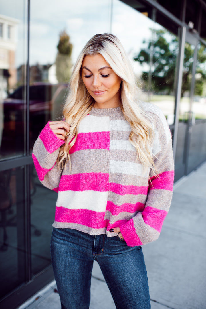 Cider Season Sweater (Hot Pink)
