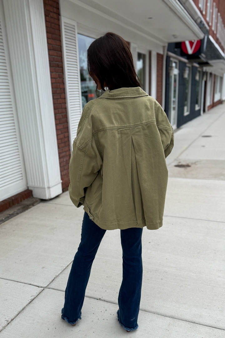 Cooler Days Jacket (Light Olive)
