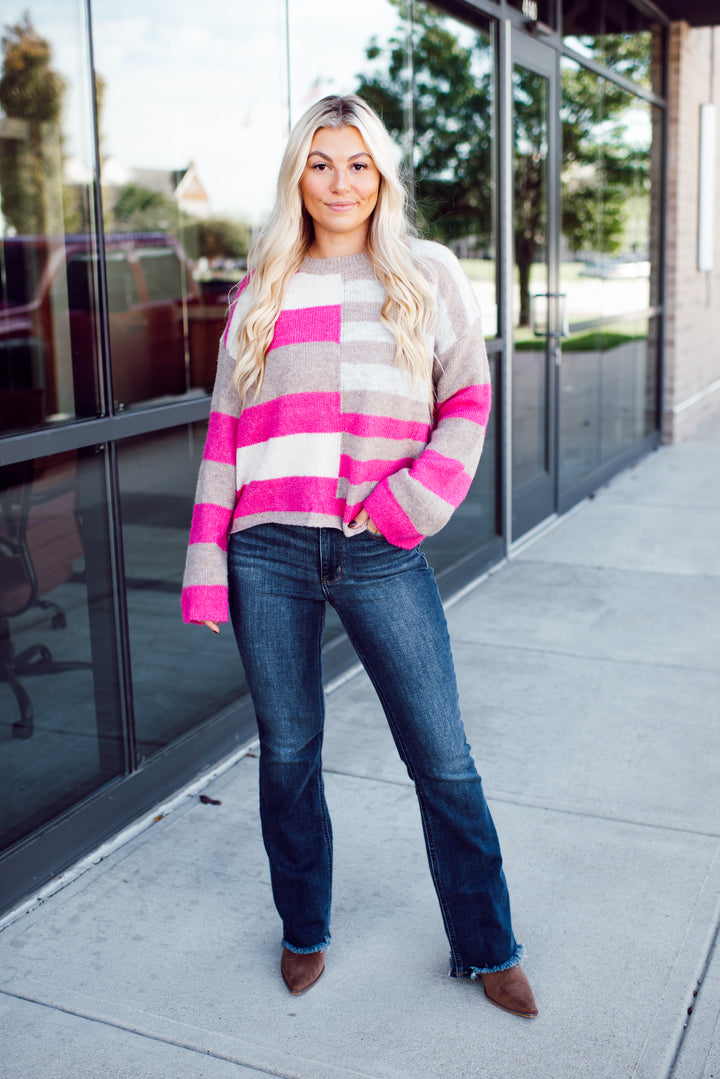 Cider Season Sweater (Hot Pink)