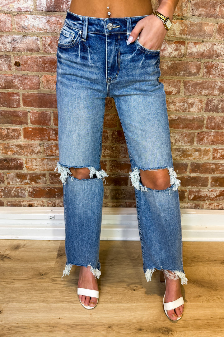Tinsley Straight Wide Denim (Medium Wash)