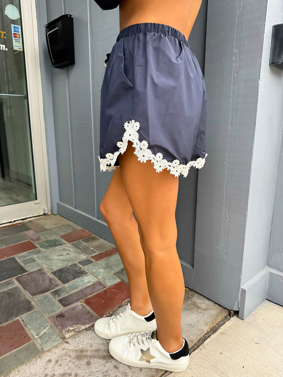 Luna Lace Windbreaker Set (Navy)