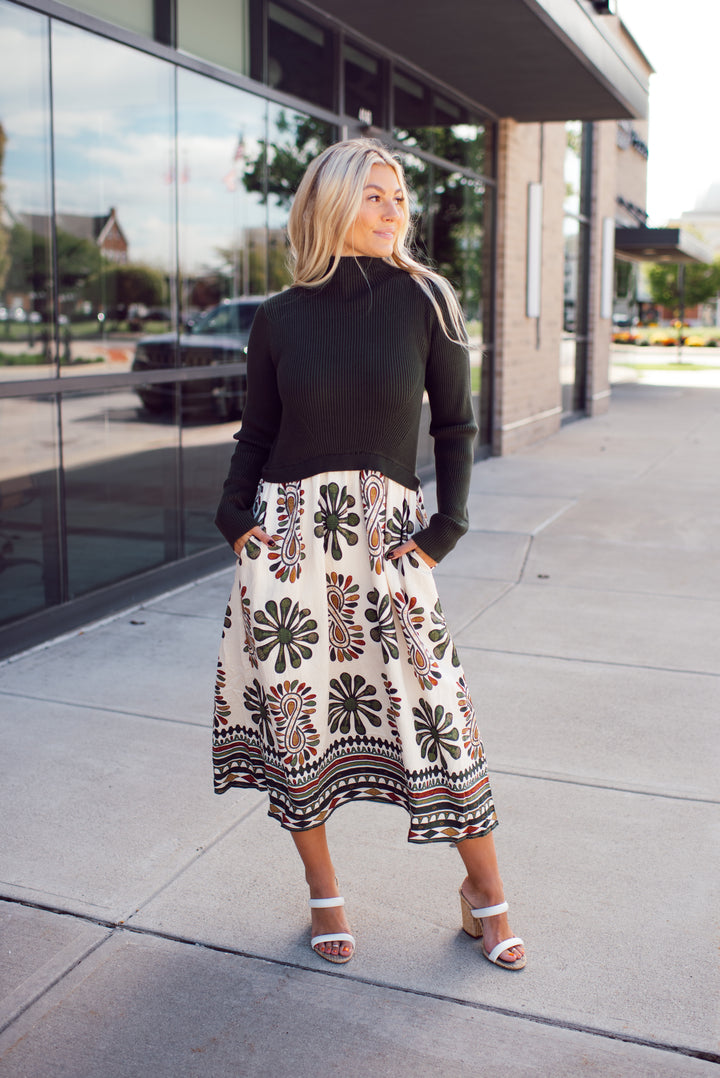Winslow Midi Dress (Olive)