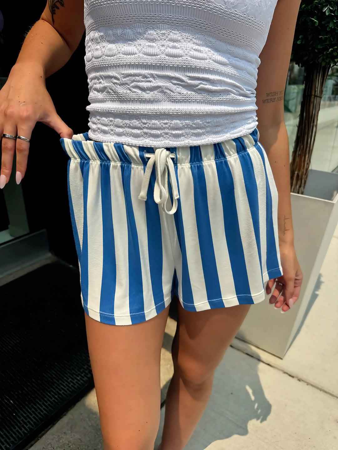 Z Supply Beach Bar Stripe Short (Blue)