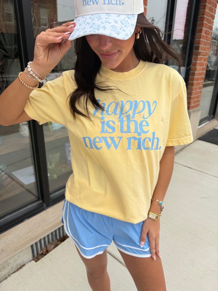 Happy is the New Rich Graphic T-Shirt