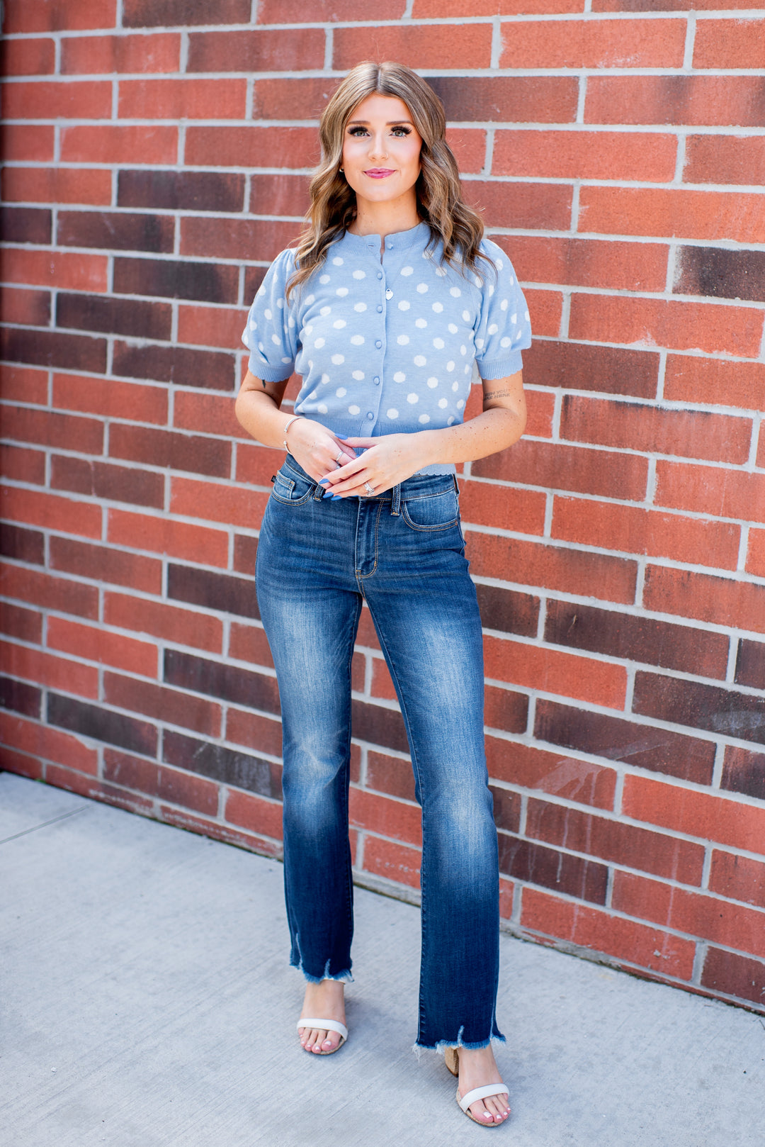 Daffodil Dotted Cardigan (Blue)