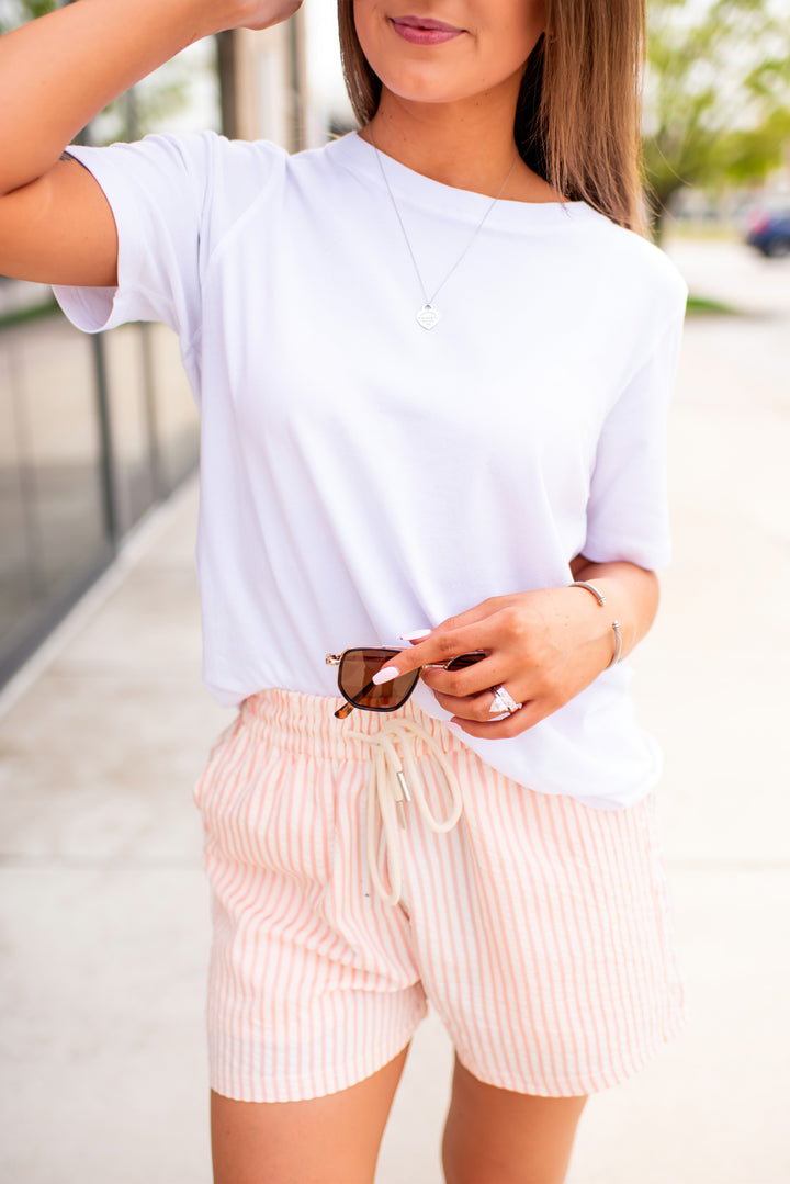 Comfy Prep Seersucker Shorts (Pink)
