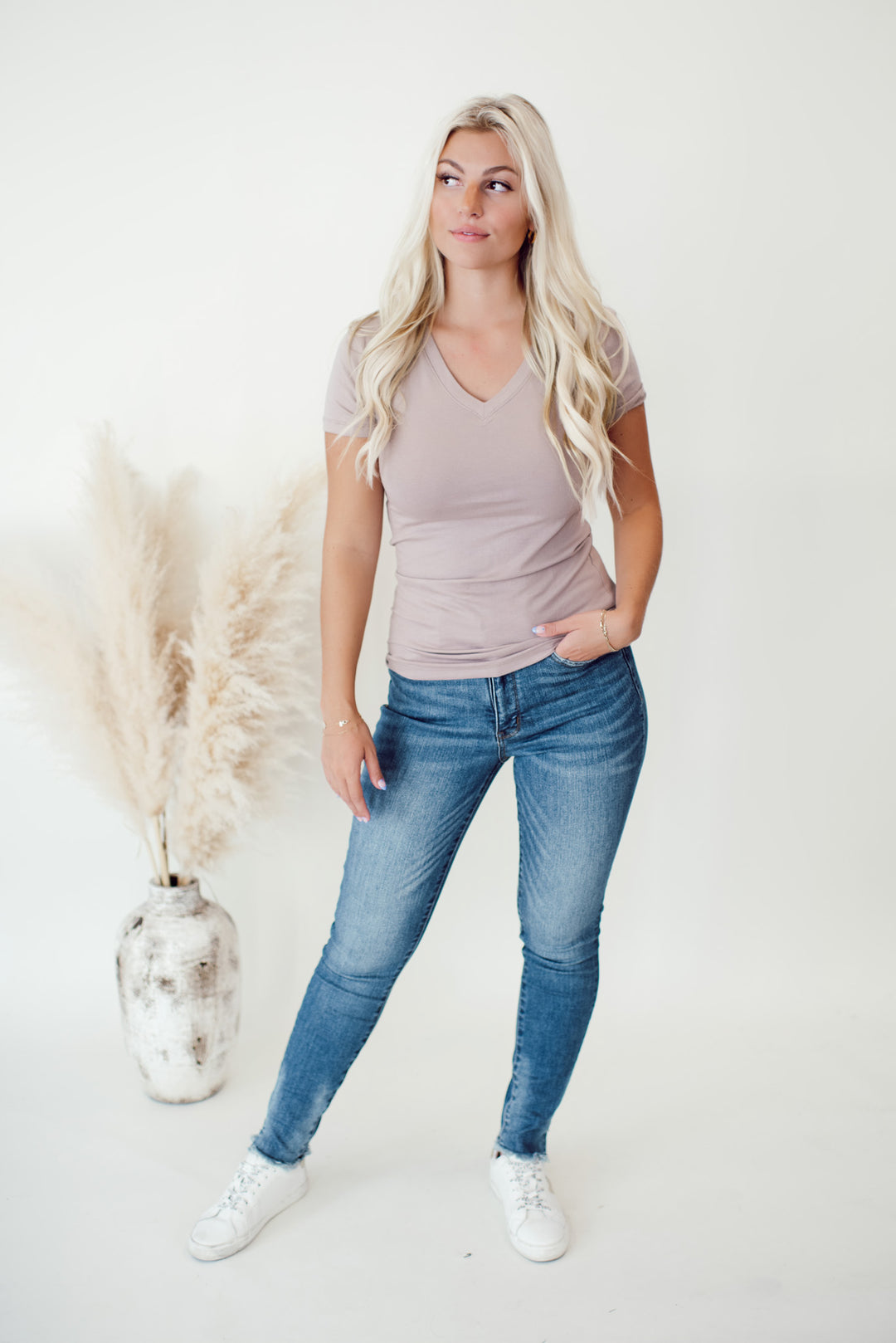 Haven Cotton V-Neck (Sand)