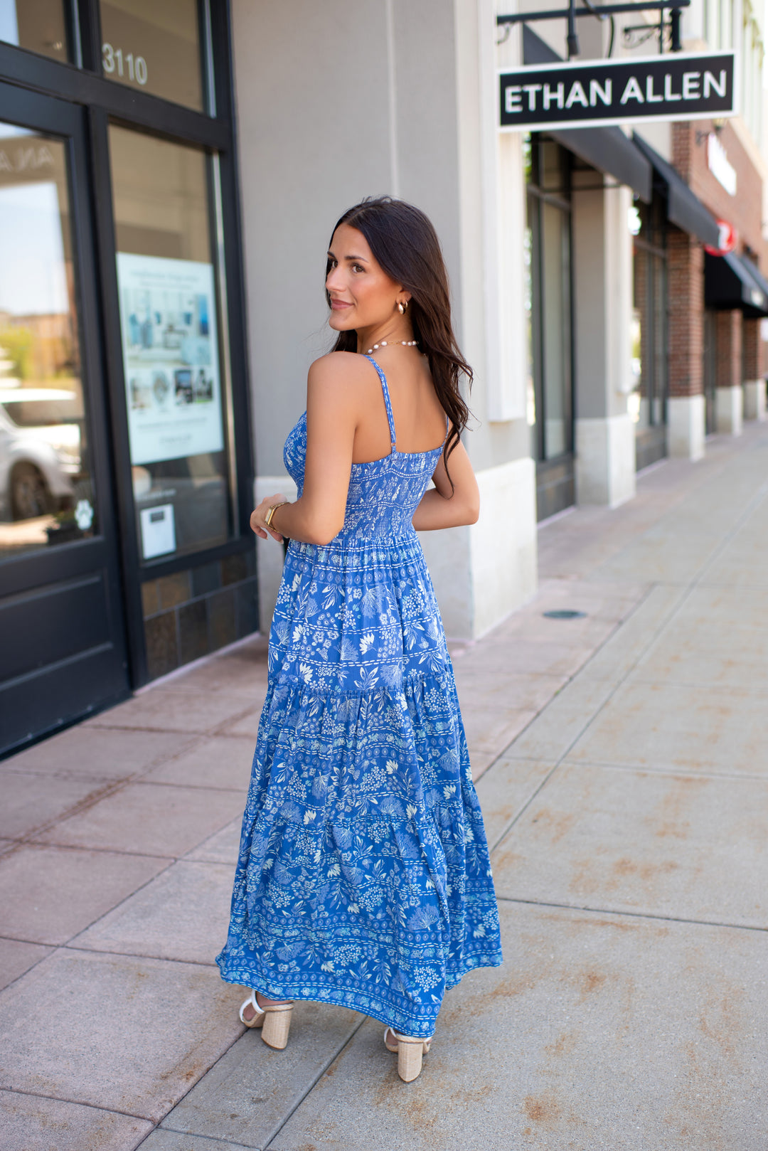 Evening Breeze Maxi Dress (Blue)