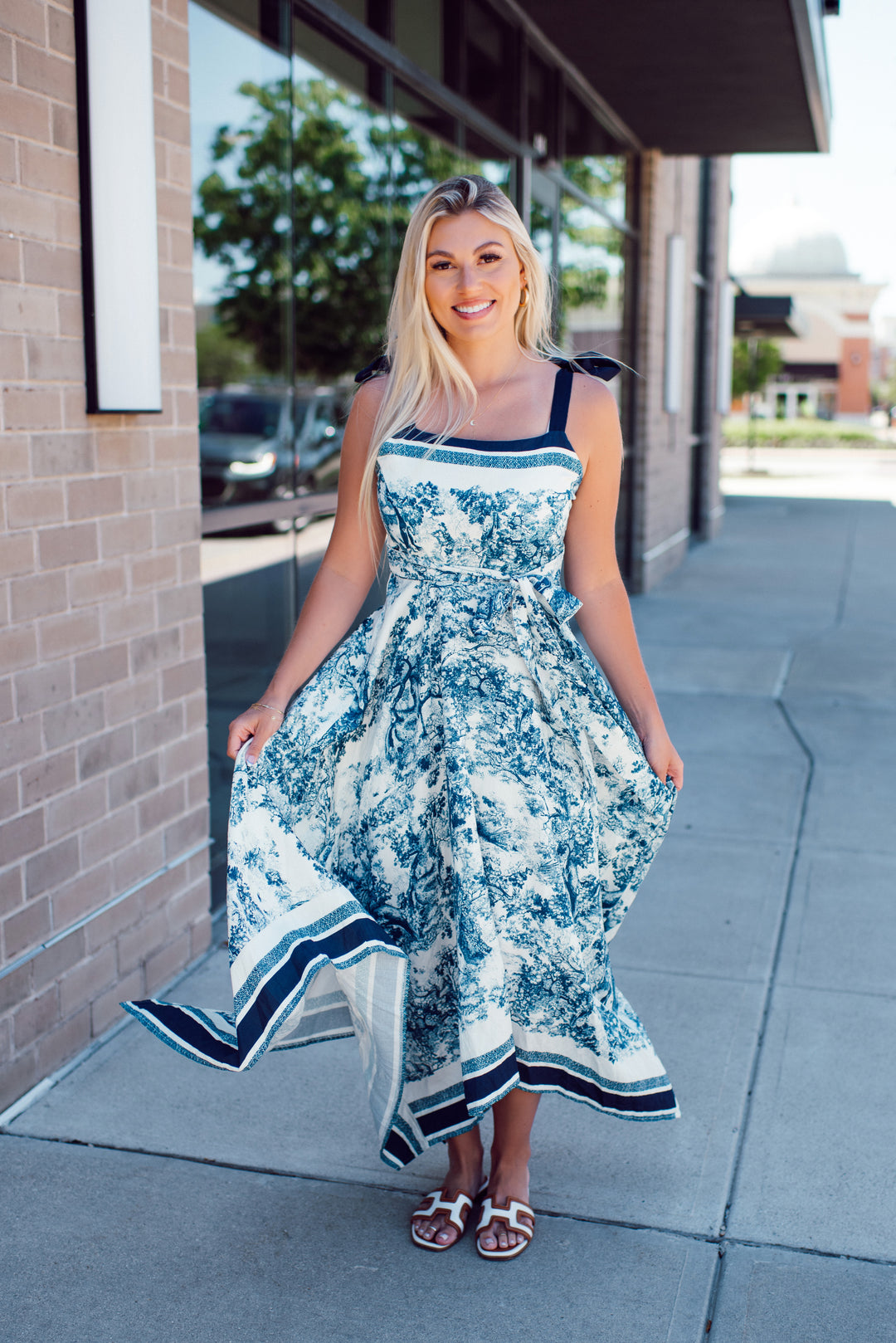 blue porcelain maxi dress The Blue Porcelain Maxi (Navy) Large