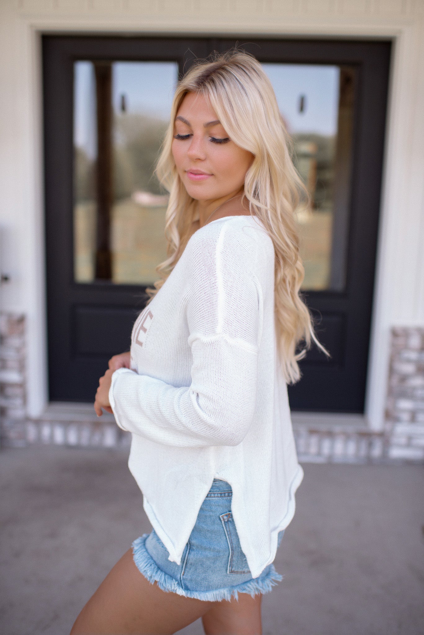 Champagne Please Sweater (Ivory)