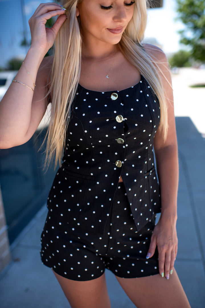 Dots For Days Tank (Black)