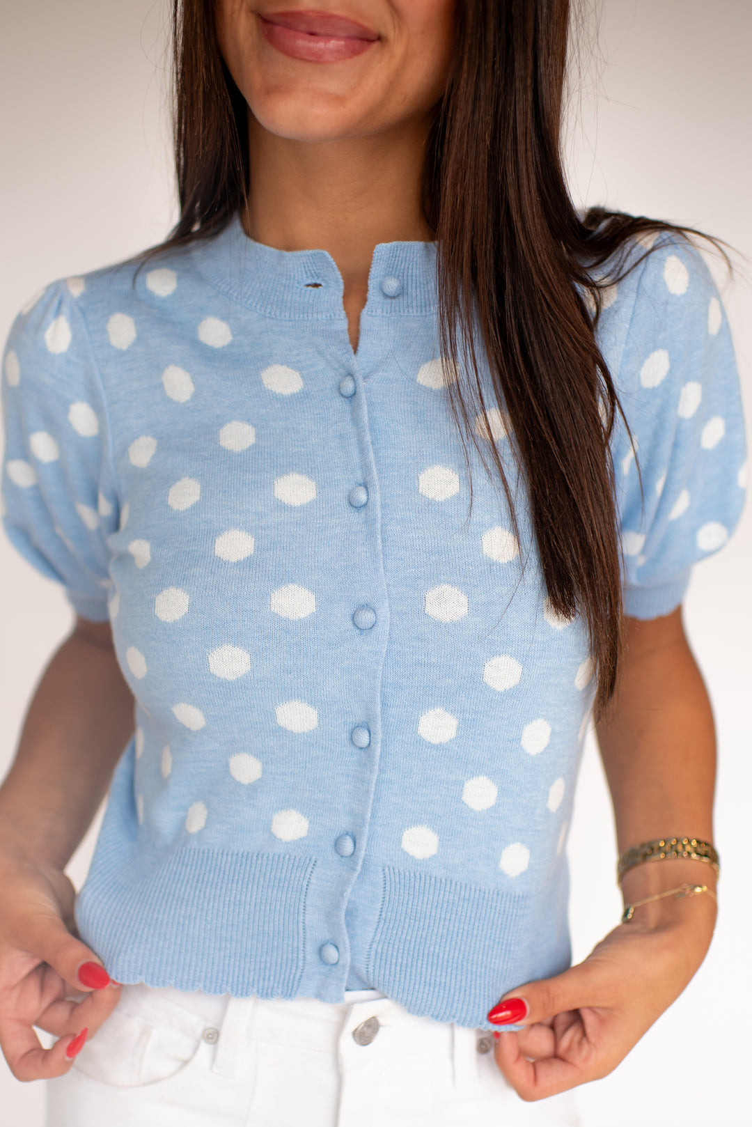 Daffodil Dotted Cardigan (Blue)