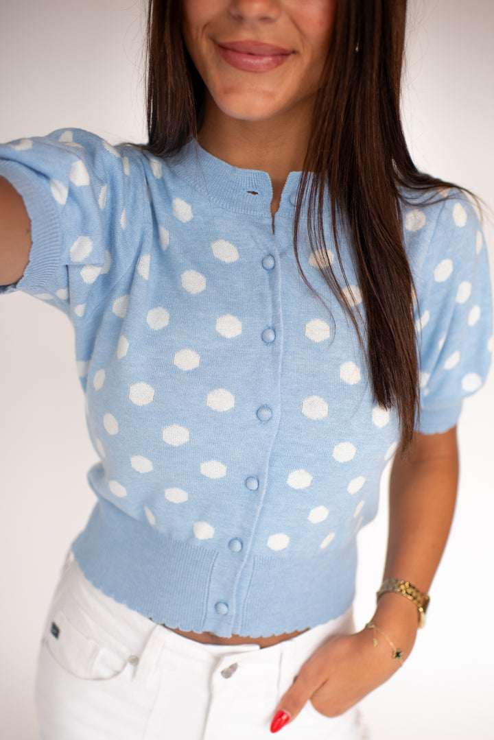 Daffodil Dotted Cardigan (Blue)
