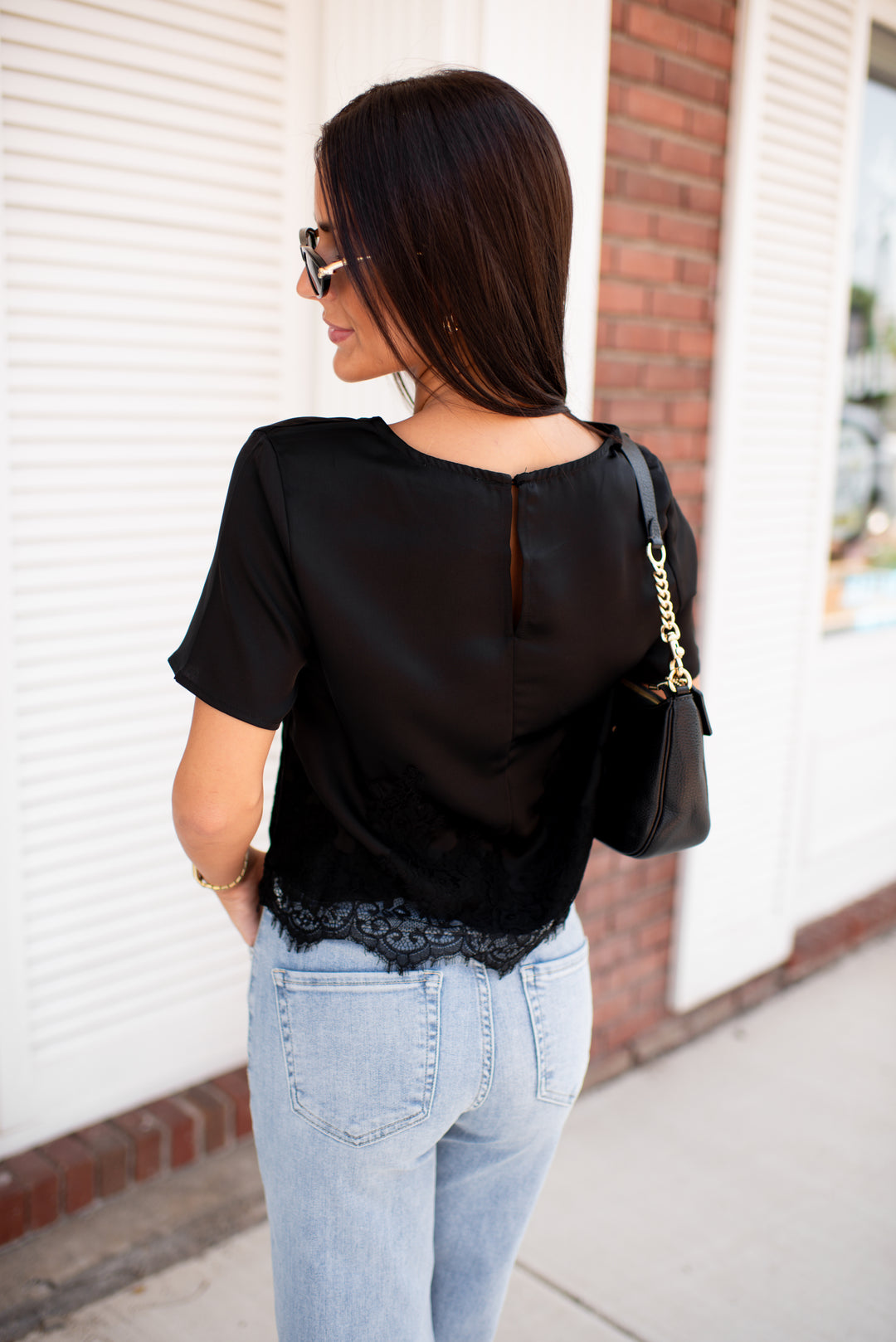 Lace in Love Top (Black)