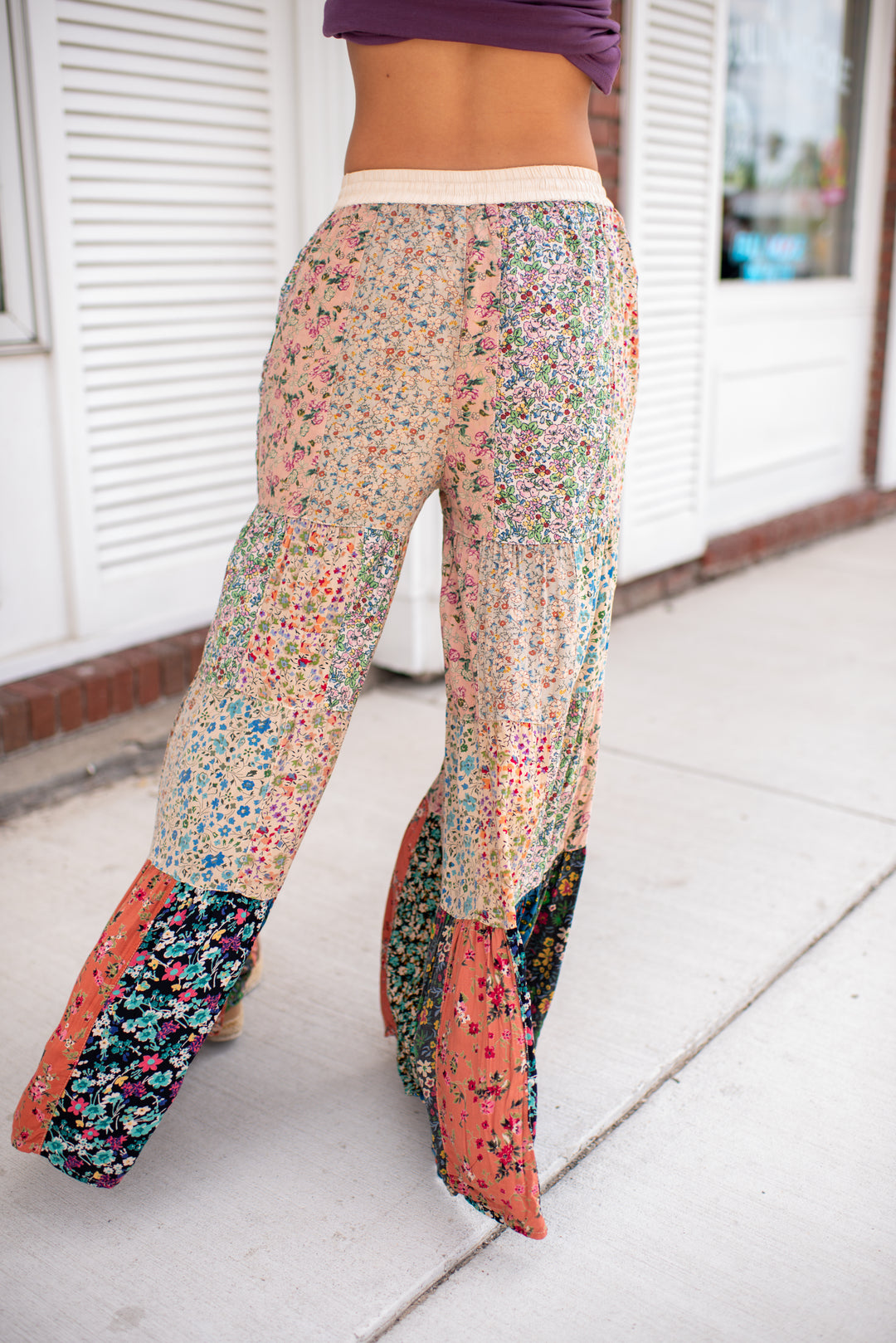 Magnolia Patchwork Pants (Latte)