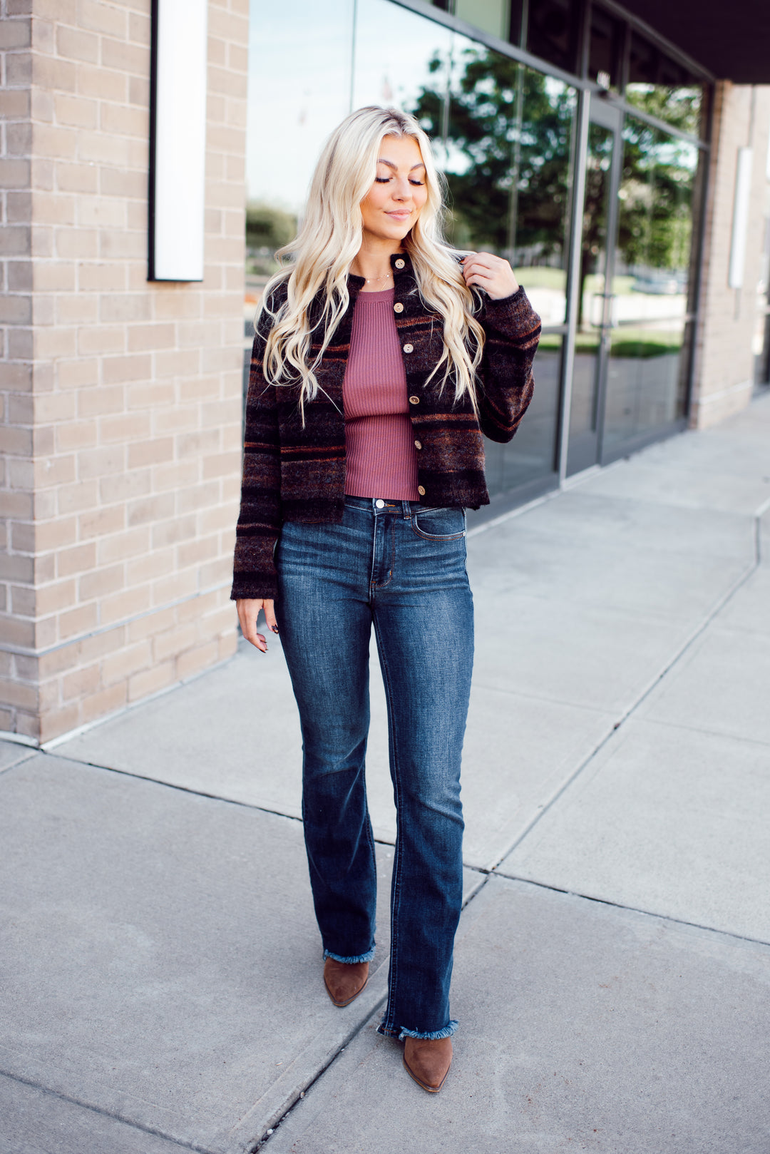 Campfire Cozy Cardigan (Brown)