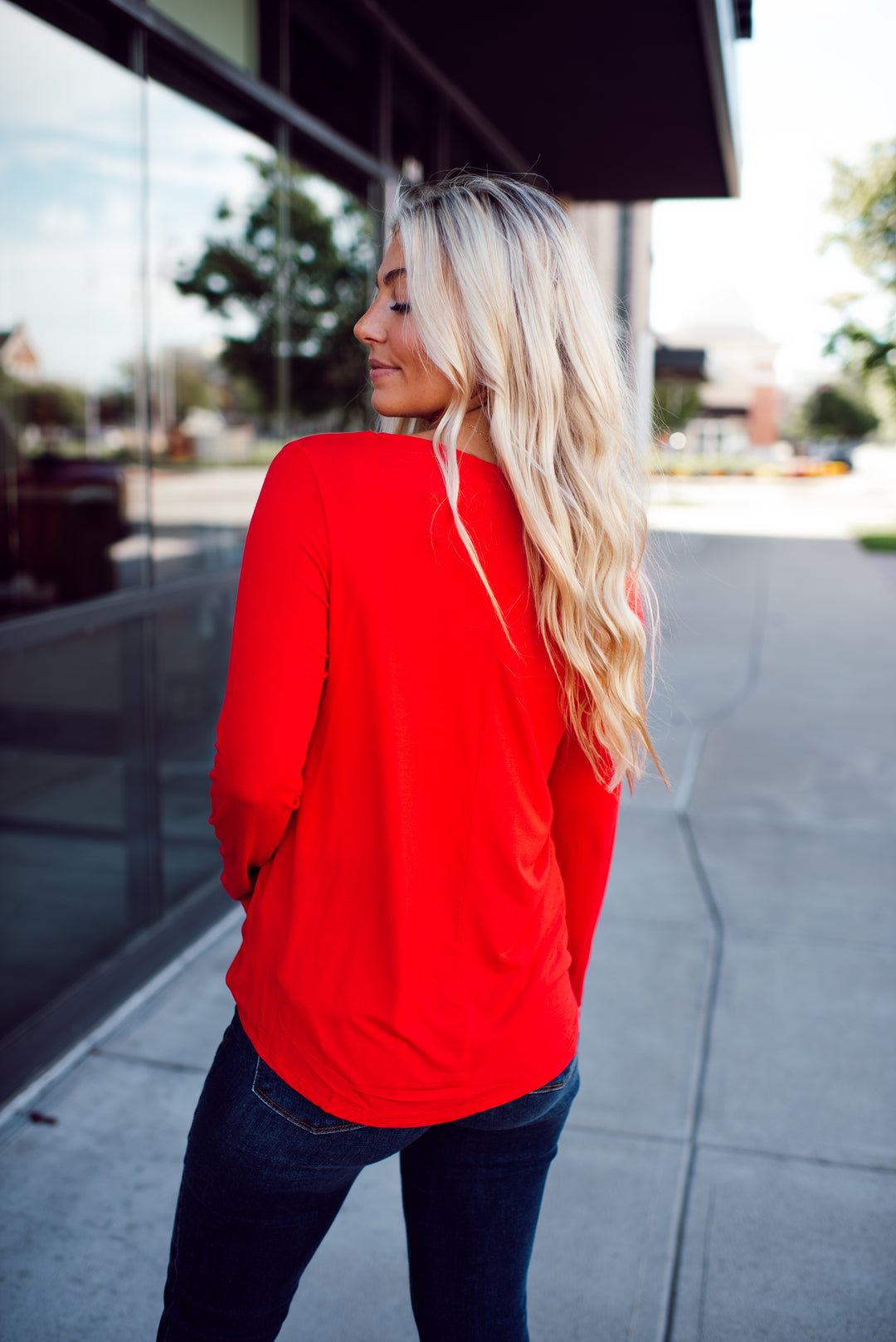Endless Comfort Long Sleeve Top (Ruby)