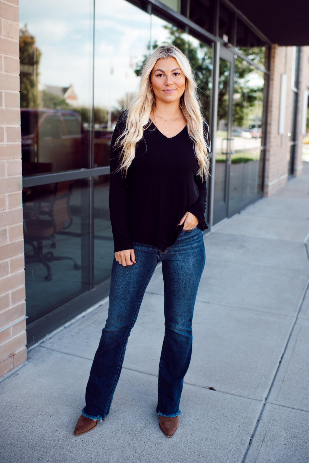 Endless Comfort Long Sleeve Top (Black)