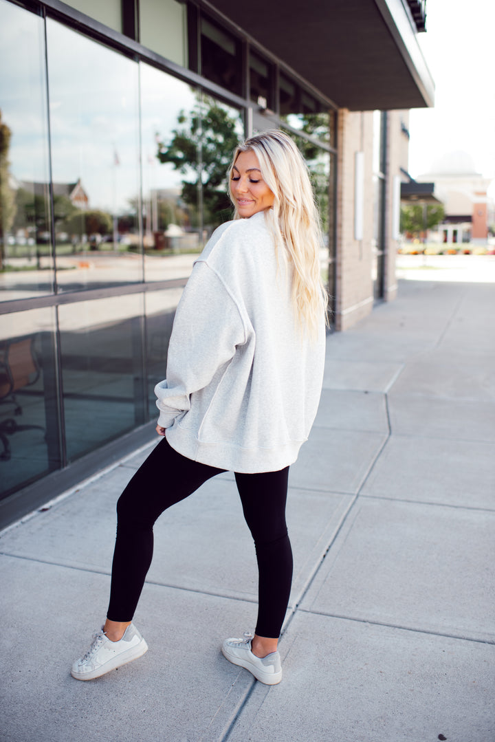 Ohio Reversible Mock Neck (Grey)