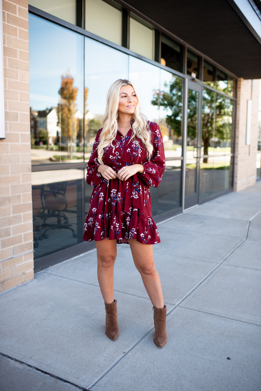 Crimson Crush Mini Dress (Burgundy)