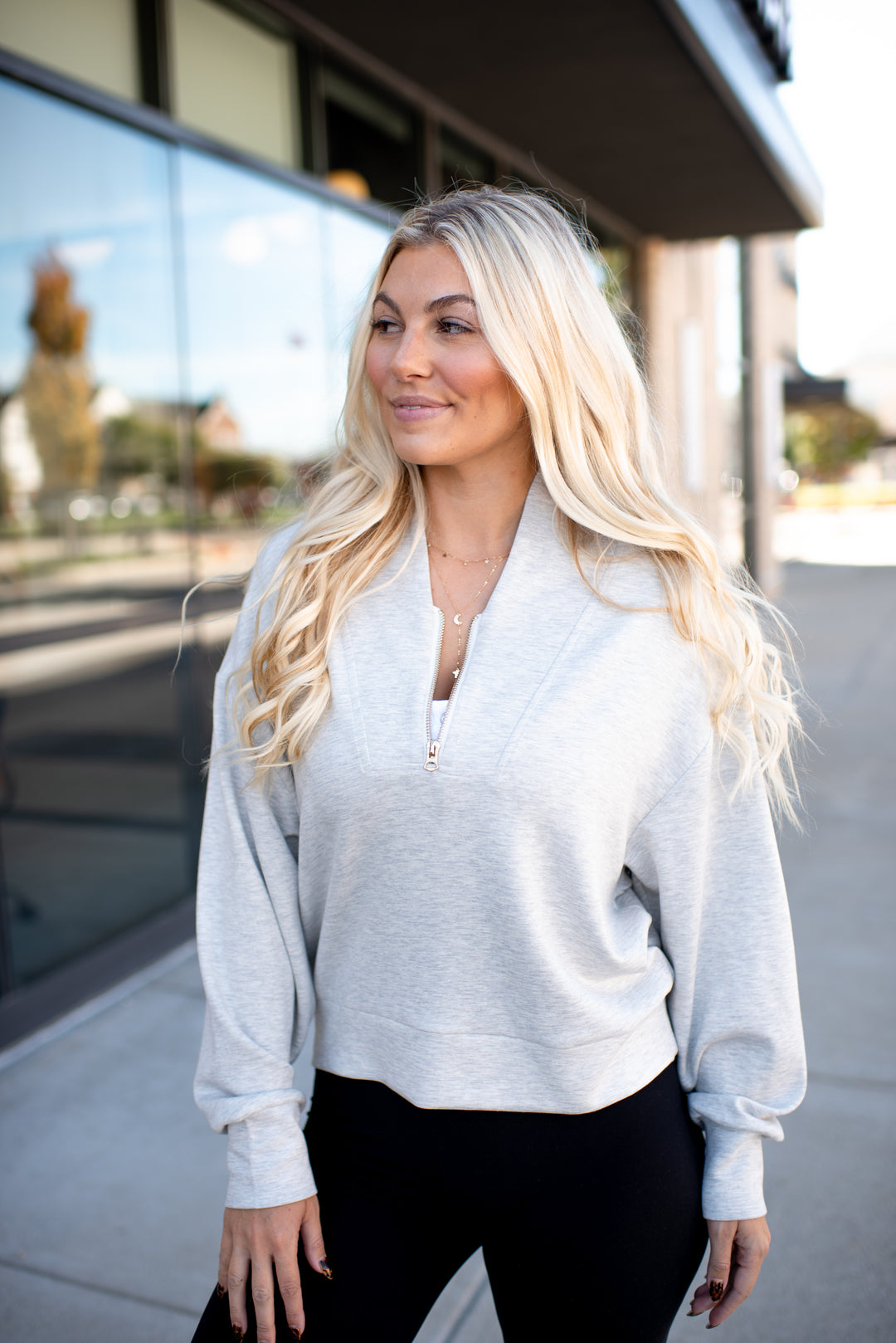 Loungin' in Luxe Top (Heather Grey)