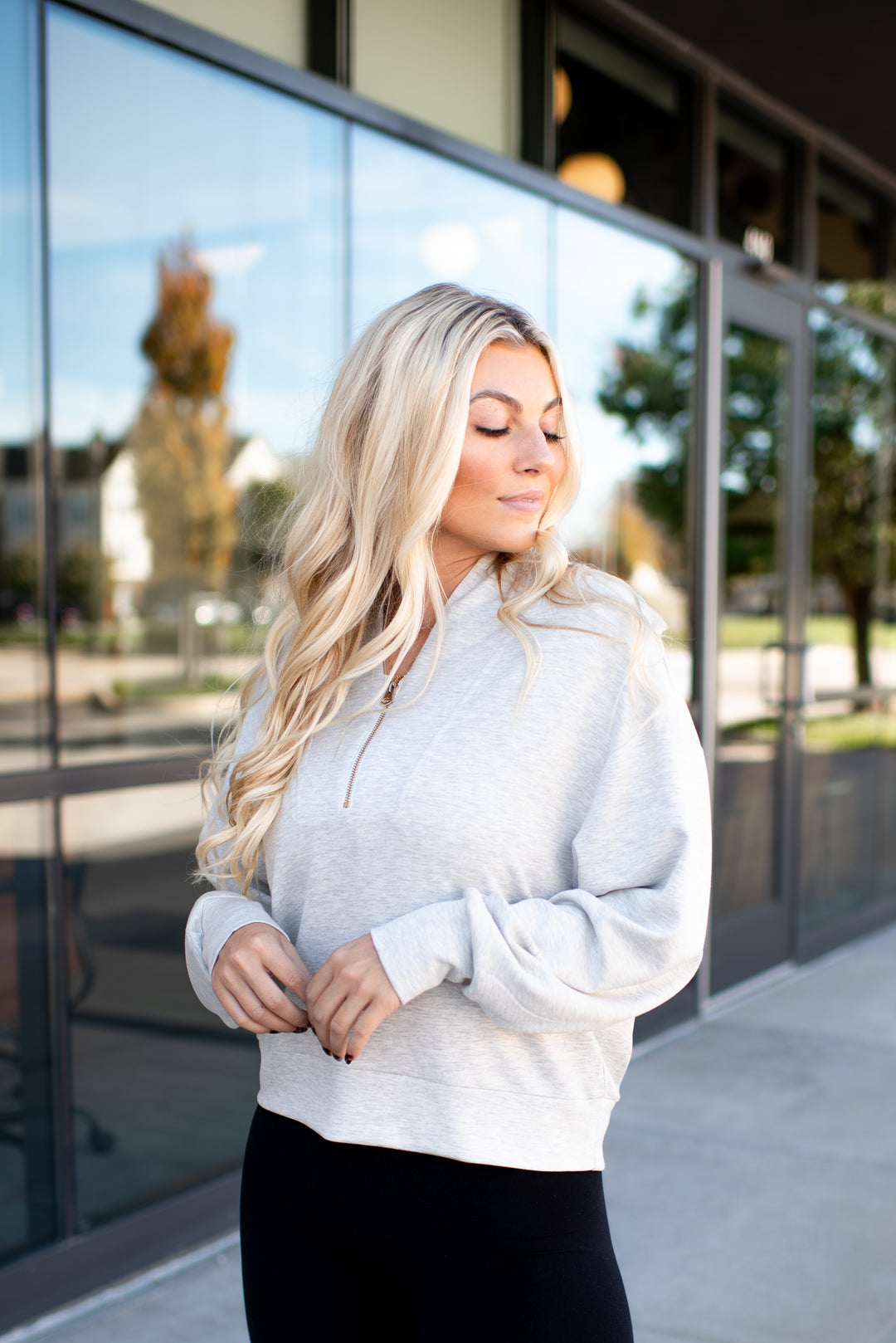 Loungin' in Luxe Top (Heather Grey)