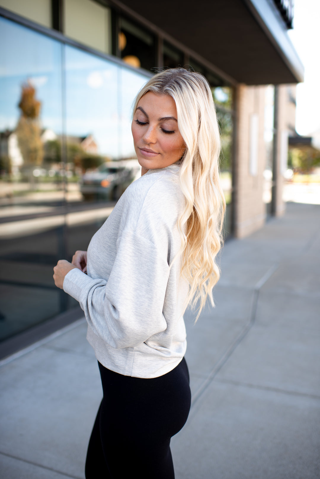 Loungin' in Luxe Top (Heather Grey)