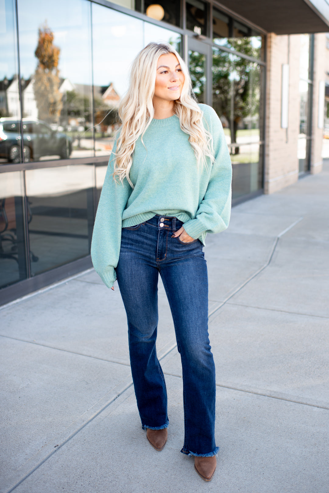 The Taylor Crewneck Sweater (Sage)
