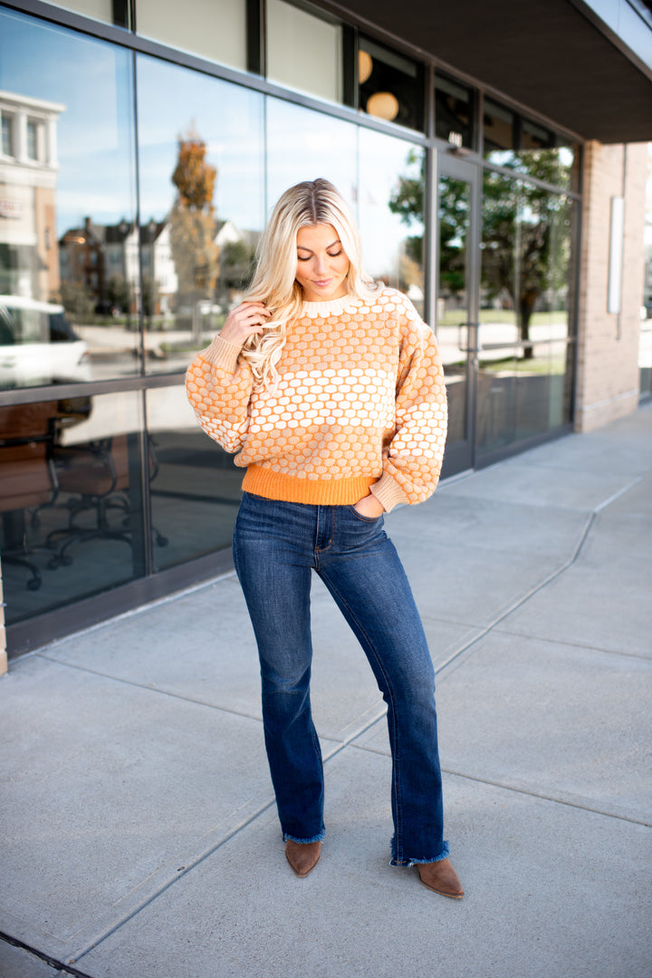 Hazel Honeycomb Sweater (Brown)