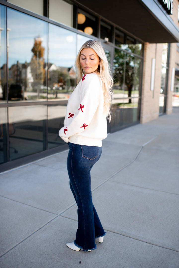 Tied With Love Sweater (Cream)