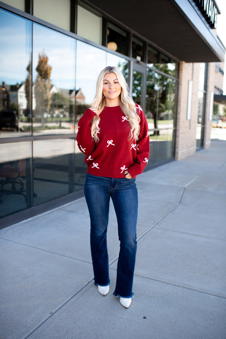 Tied With Love Sweater (Red)