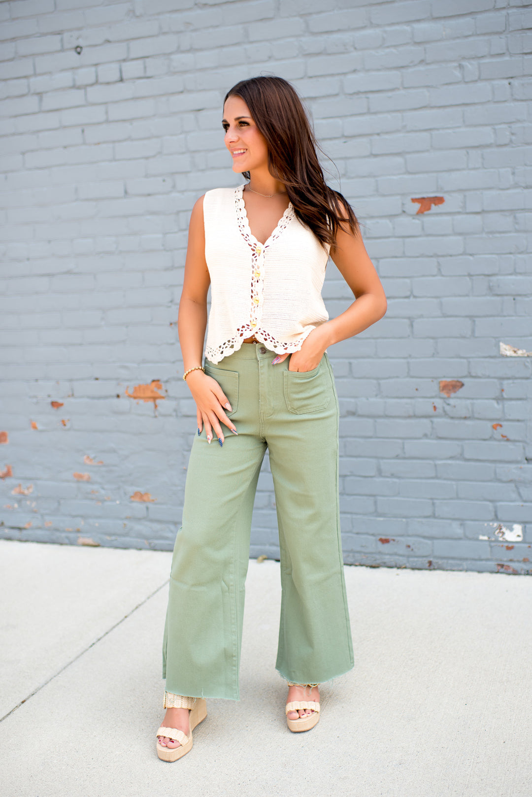 Montauk Button Down Sweater Vest (Oatmeal)