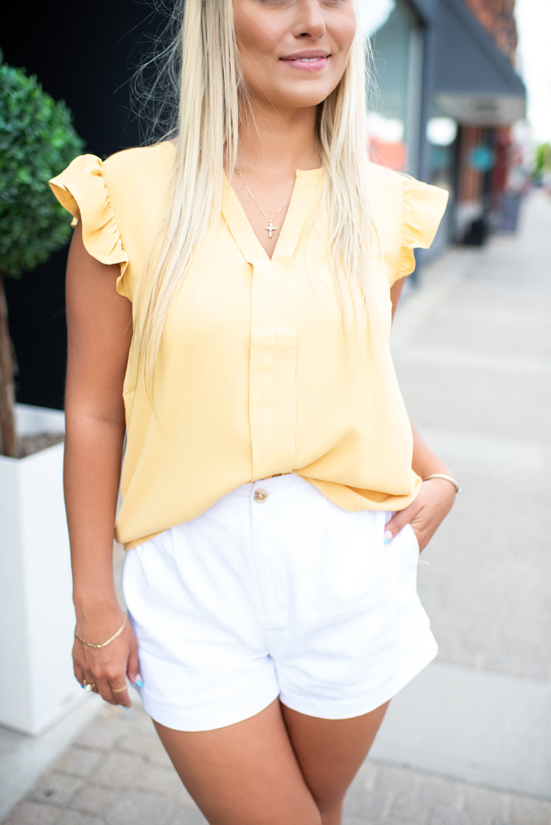 Arabella Blouse (Dusty Yellow)