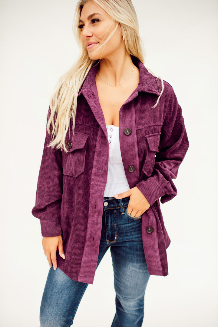Paige Corduroy Jacket (Plum)