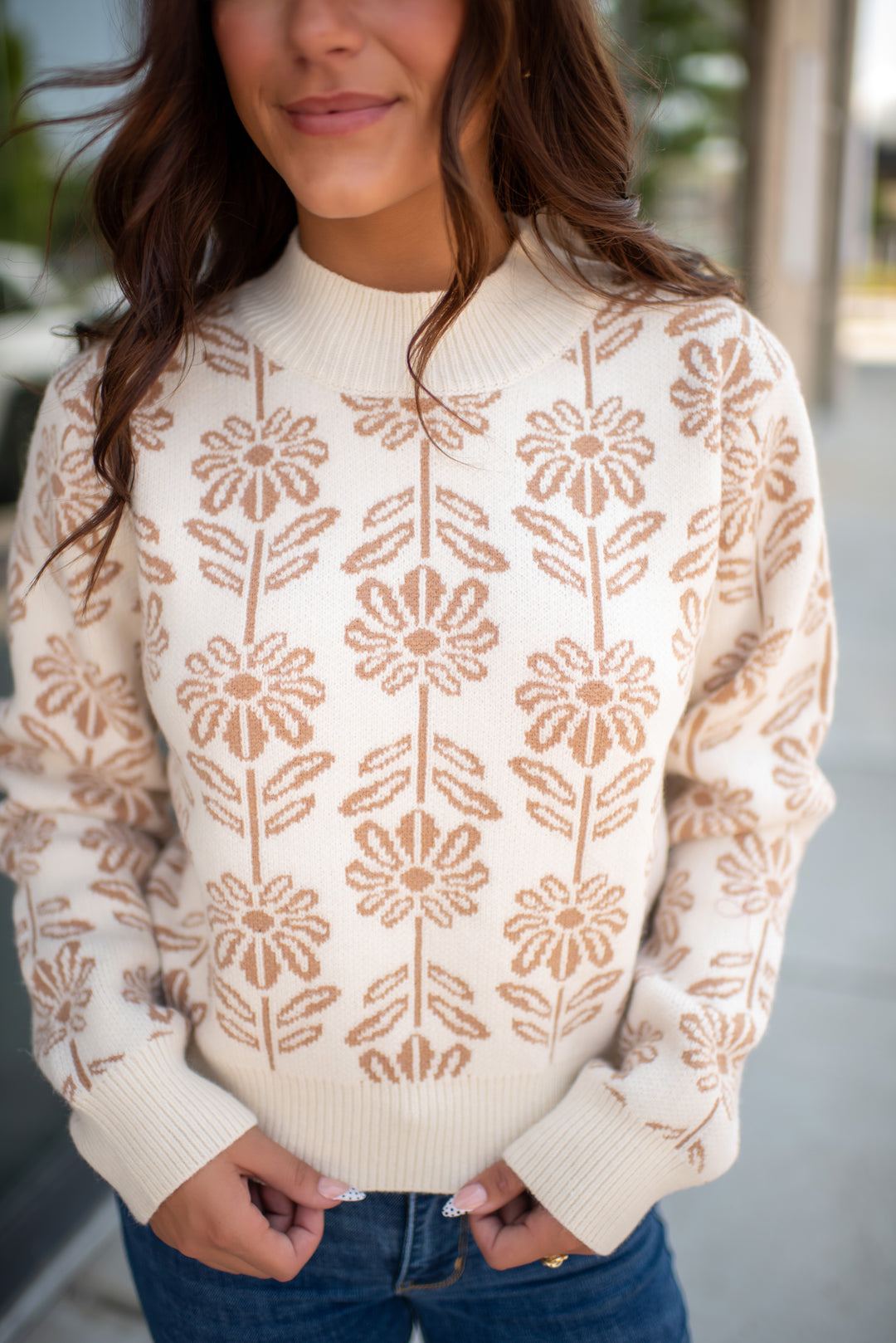 RESTOCK Maple Blossom Sweater (Beige/Taupe)