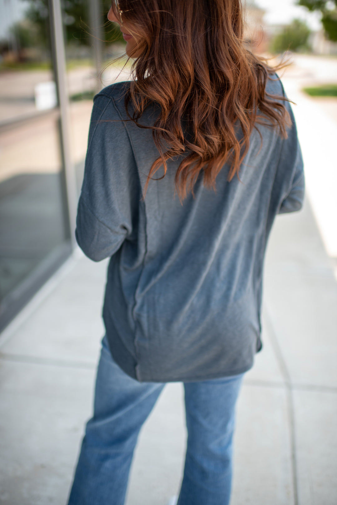 Moon Light Long Sleeve Top (Navy)