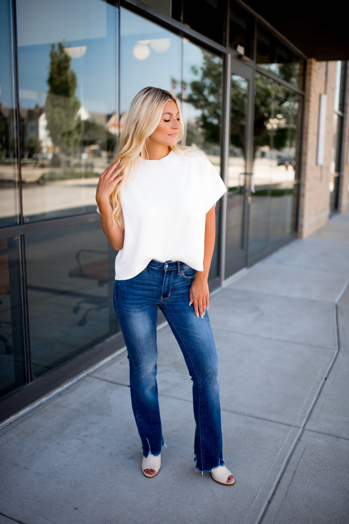 Soft Spell Sweater Top (Ivory)