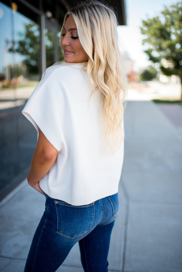 Soft Spell Sweater Top (Ivory)