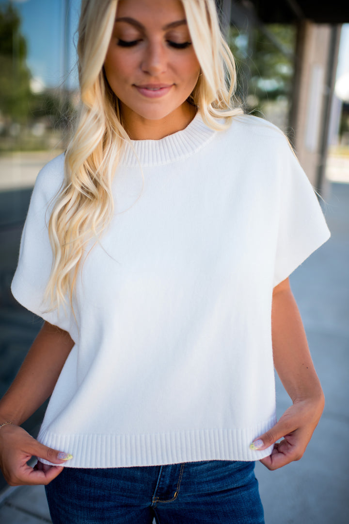 Soft Spell Sweater Top (Ivory)