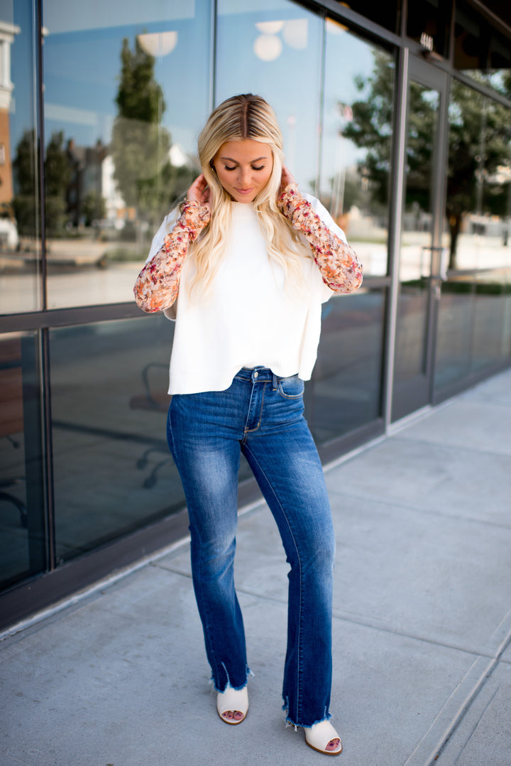 Soft Spell Sweater Top (Ivory)