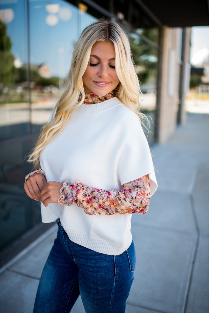 Soft Spell Sweater Top (Ivory)