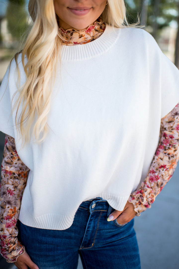 Soft Spell Sweater Top (Ivory)
