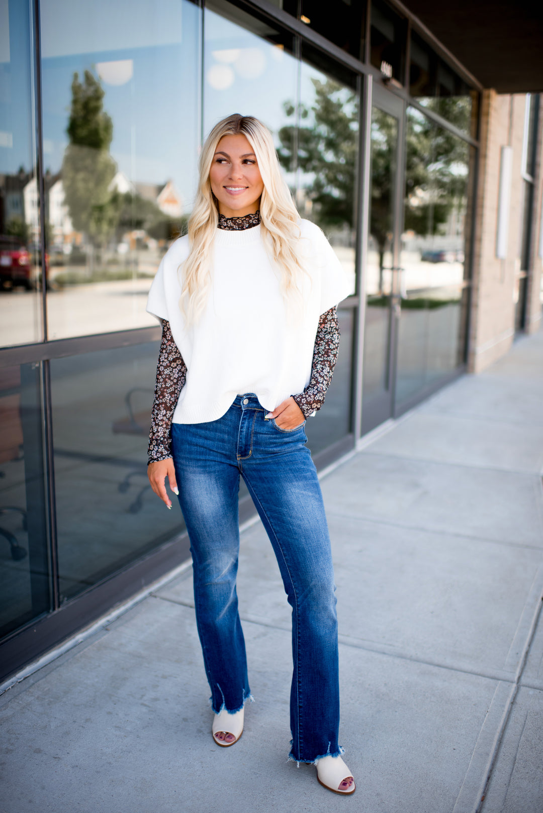 Soft Spell Sweater Top (Ivory)